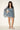 Pleated Chiffon Tiered Mini Dress