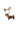 Dog-shaped keychain with a gold ring on a white background