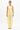 Yellow one-shoulder matching set with beaded neckline detail and wide-leg pants styled for summer vacations and special occasions.