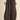 Women's chocolate brown relaxed balloon pants featuring a drawstring elastic waistband and delicate lace trim at the hem.