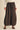 Women's chocolate brown relaxed balloon pants featuring a drawstring elastic waistband and delicate lace trim at the hem.