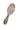 Cream and black leopard print hair brush with teddy bear design.
