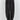 Women’s black high-waisted pleated barrel-leg pants with slim belt and gold buckle.
