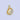 Gold pendant with a pearl on a light gray background