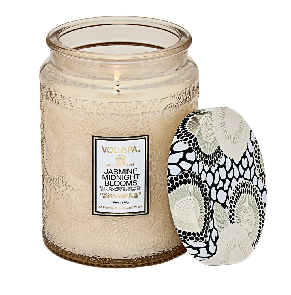 Jasmine Midnight Blooms Large Jar Candle - Layer Boutique