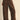 Women’s chocolate brown wide leg pants with tiny golden floral print and oversized cuffed hems.