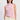 Woman wearing a pink sleeveless top and white pants on a light gray background