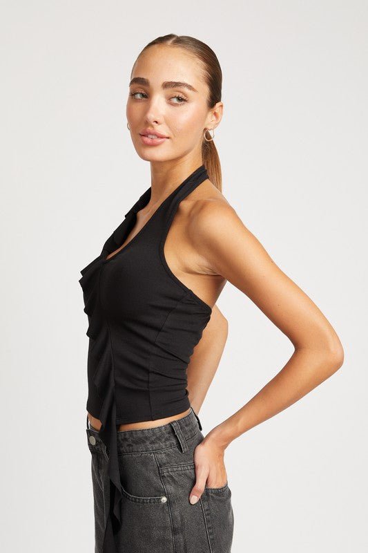 Ruffled Halter Top (Online Only) - Layer Boutique